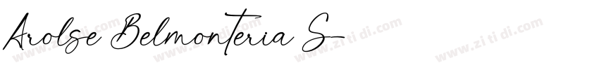 Arolse Belmonteria S字体转换